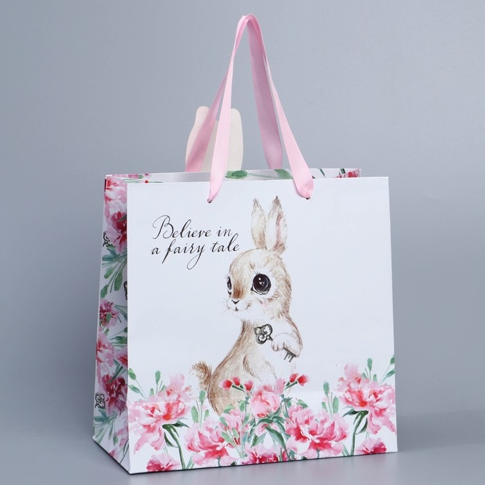 Пакет подарочный, упаковка, «Кролик», 22 х 22 х 10 см Пакет подарочный, упаковка, «Кролик», 22 х 22 х 10 см