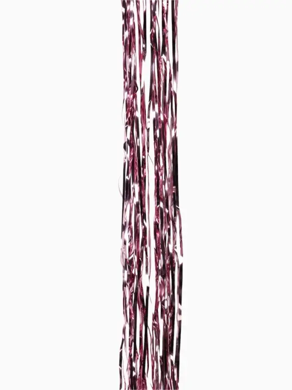 Дождик новогодний бледно-розовый, b-7.5 см, L-150 см