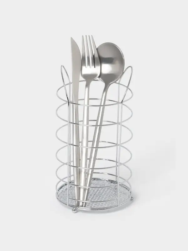 Сушилка для столовых приборов Доляна, 10&times;10&times;18 см, хромированная