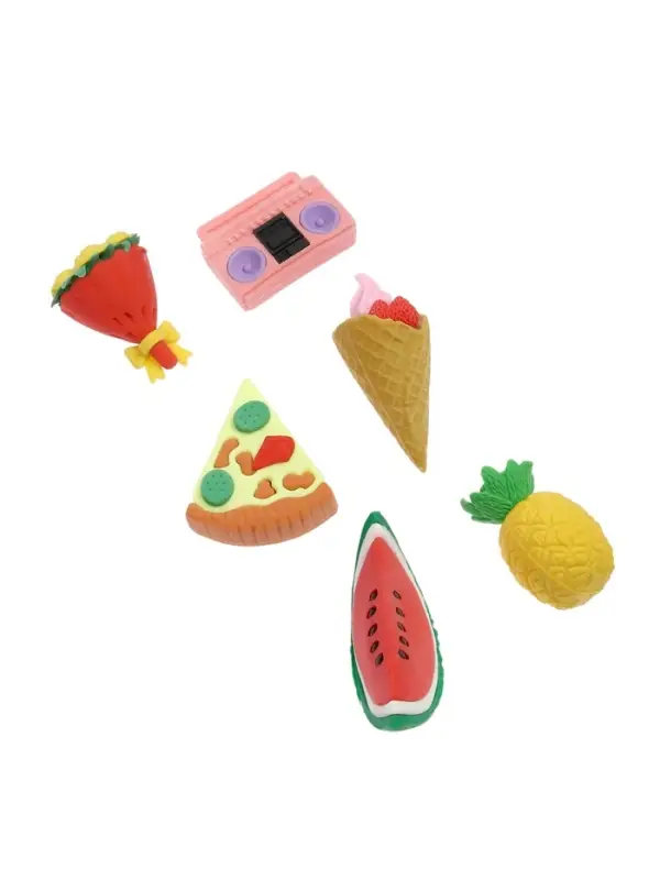 Набор фигурных ластиков, 6 штук, МИКС Набор фигурных ластиков, 6 штук, МИКС