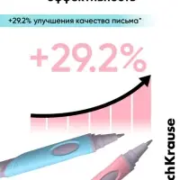 Ручка шариковая ErichKrause. ErgoLine Stick&Grip Pastel, синий стержень, узел 0.5 мм