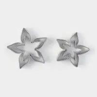 Формы для печенья &laquo;Лепестки розы&raquo;, набор 4 шт., металл, серебристые