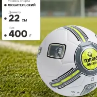 Футбольный мяч TORRES BM 300, F323655, машинная сшивка, 32 панели, р. 5, TPU