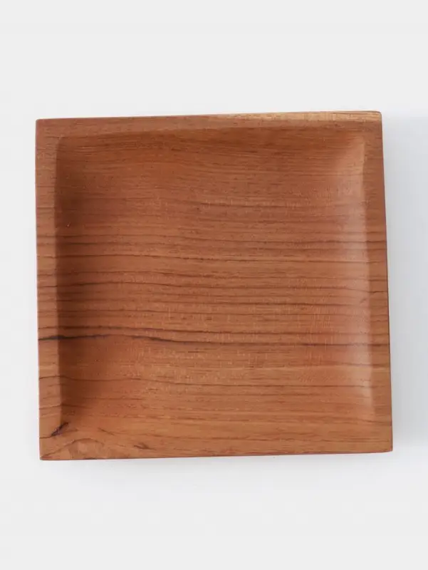 Тарелка квадратная, 15&times;15&times;2 см, тиковое дерево