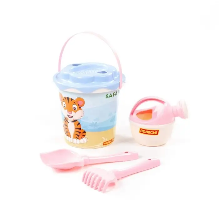 Набор игрушек для песочницы &laquo;Сафари&raquo;, 5 предметов: ведро, ситечко, лопатка, грабельки, лейка малая, МИКС