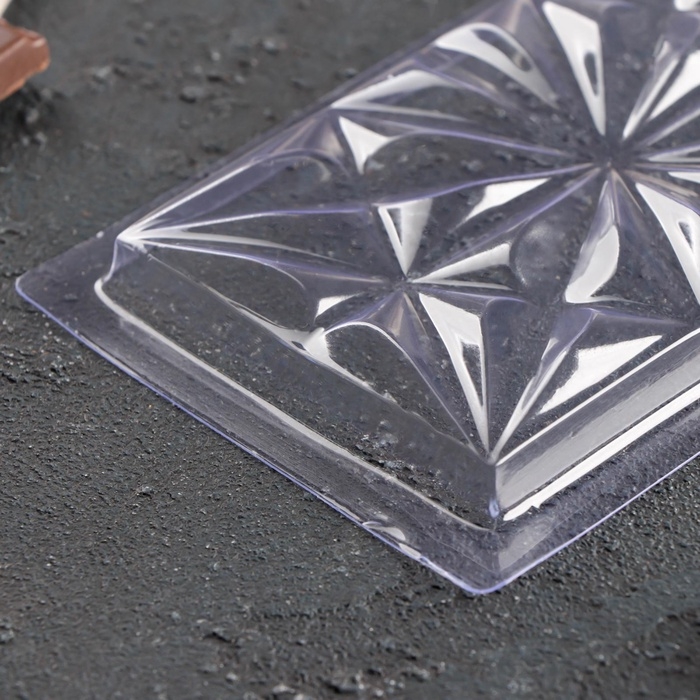 Форма для шоколада «Цветы», пластик, 20,5×10,5×1,5 см, прозрачная Форма для шоколада «Цветы», пластик, 20,5×10,5×1,5 см, прозрачная