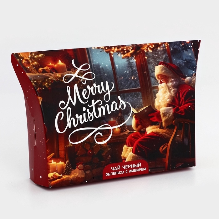 Новогодний подарочный чай черный Merry Christmas, со вкусом облепихи с имберем, 20 г Новогодний подарочный чай черный Merry Christmas, со вкусом облепихи с имберем, 20 г