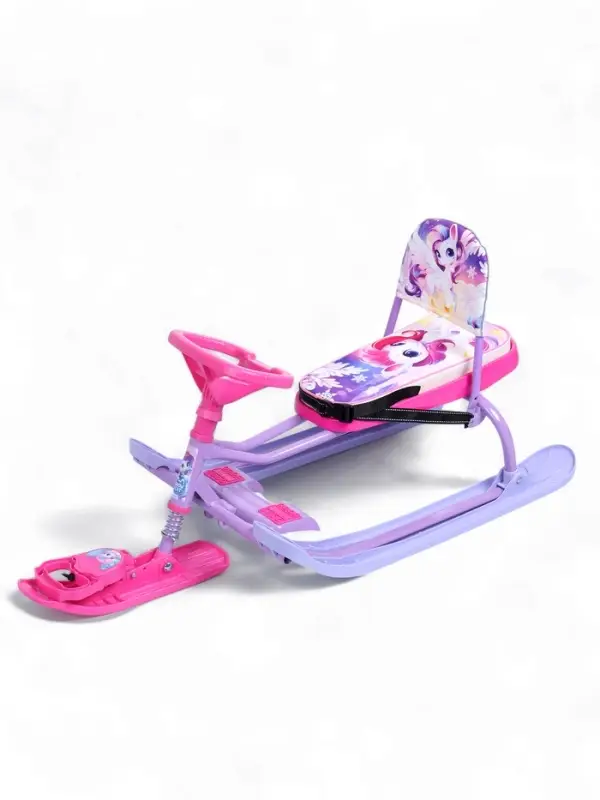 Снегокат «Лошадка», со спинкой, розовый, фиолетовый, ТС4-1СЛ/Л Snow Cat Снегокат «Лошадка», со спинкой, розовый, фиолетовый, ТС4-1СЛ/Л Snow Cat
