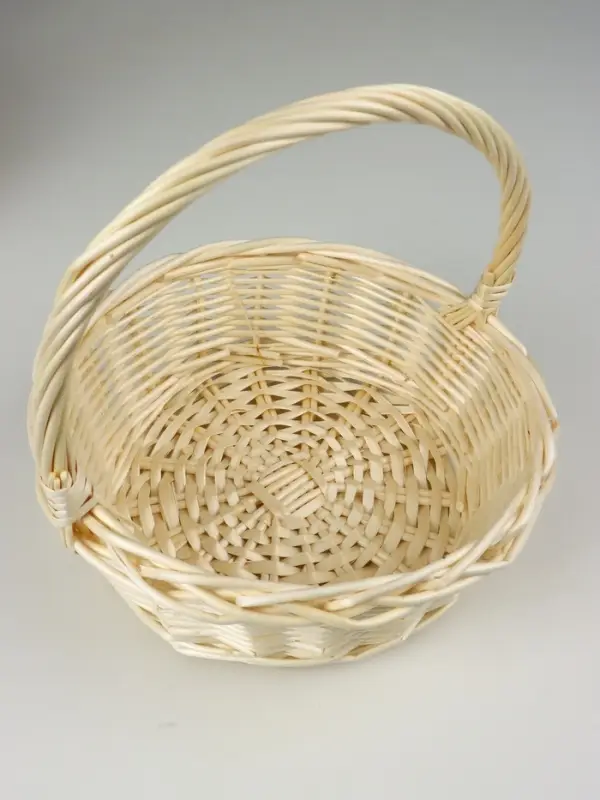 Набор корзин (ива), D43 H15 HH40 b35, D37 H14 HH35 b30, D30 H11 HH30 b24, 3 шт., выбеленный