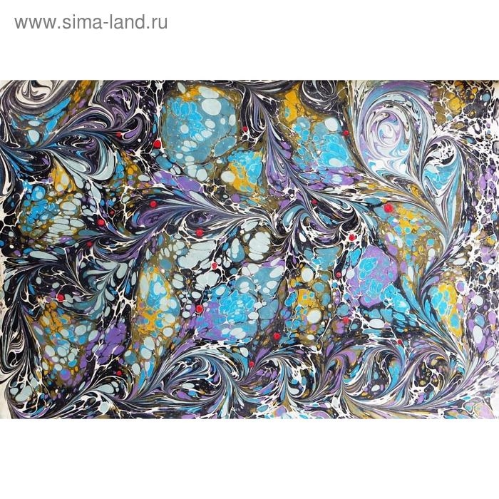 Набор красок для рисования в технике Набор красок для рисования в технике "Эбру", 5 цветов по 18 мл, загуститель, 13 г, "Аква-Колор"