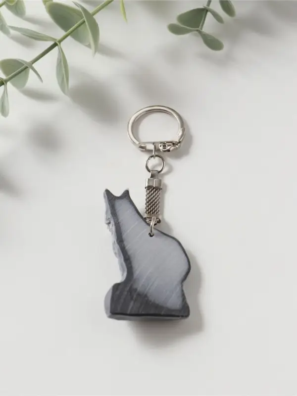 Брелок "Волк на скале" (барельеф), 5,2см