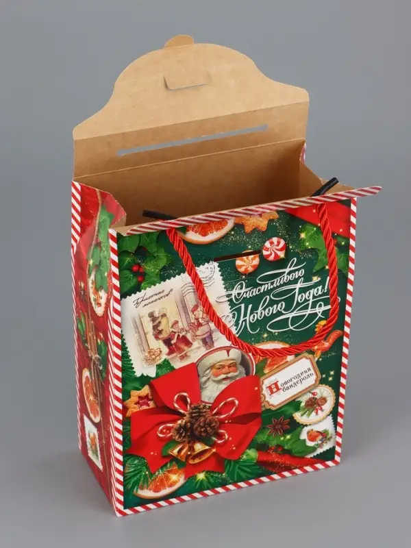 Коробка подарочная складная Коробка подарочная складная "Изумрудный винтаж" 16 х 8 х 20 см