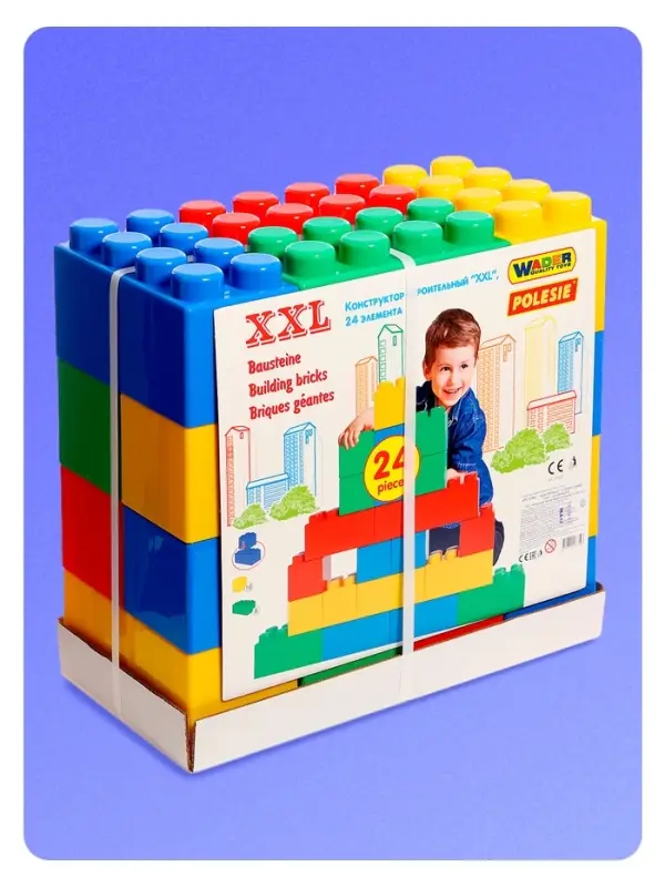 Конструктор строительный XXL, 24 детали
