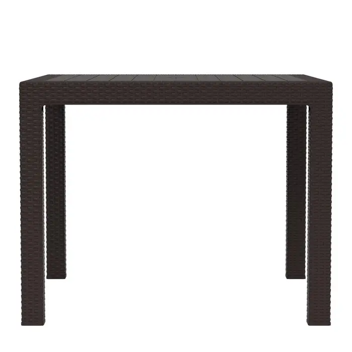 Стол садовый &laquo;Ротанг-плюс&raquo;, 94&times;94&times;74 см, с отверстием под зонт, d=39.5 мм, цвет мокко