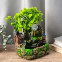 Фонтан настольный &laquo;Домик у пруда&raquo;, 13&times;17&times;27 см, с подсветкой