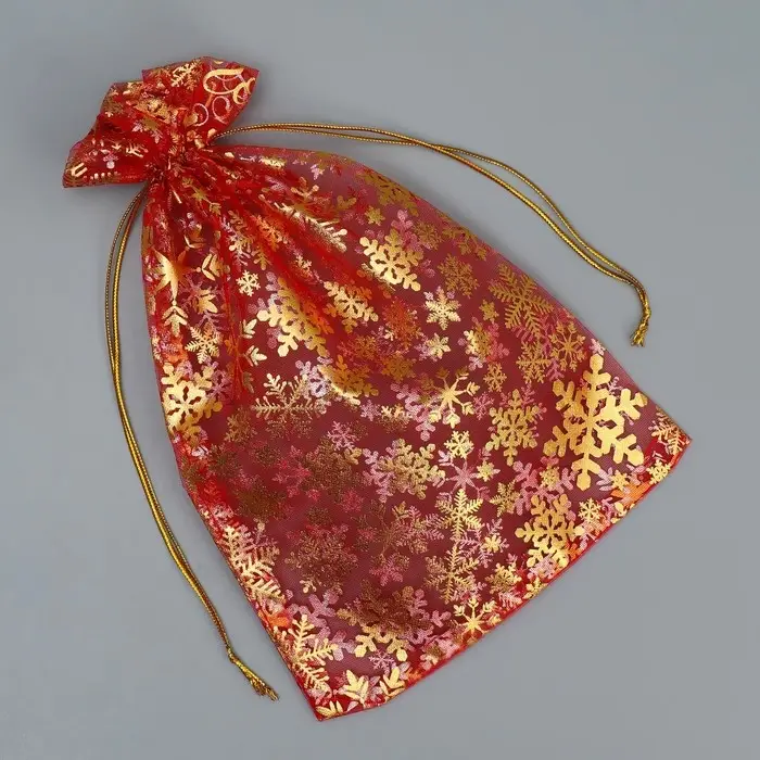 Мешочек подарочный органза «С Новым Годом!», 16 х 24 см +/- 1.5 см Мешочек подарочный органза «С Новым Годом!», 16 х 24 см +/- 1.5 см