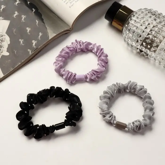 Резинка для волос  Резинка для волос "Анет" классика блеск, 5 см, микс