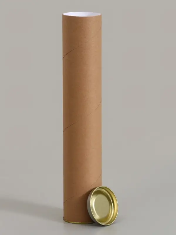 Тубус 63&times;350 мм (330 мм внутр. высота), под футболку, картон, металлическая крышка