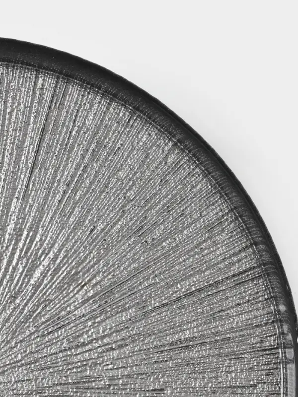 Блюдо для торта &laquo;Кувшинка&raquo;, d=28 см, на ножке, стекло, серебристое