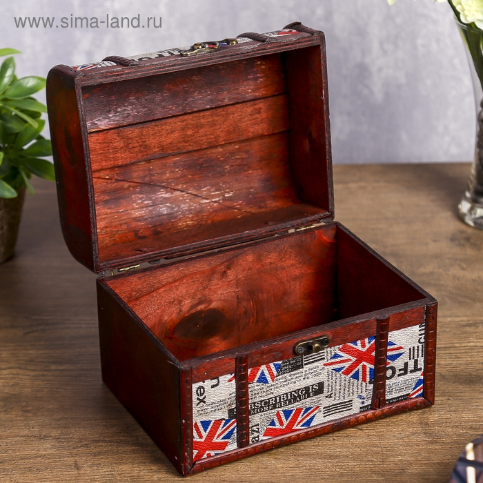 Шкатулка дерево сундучок  Шкатулка дерево сундучок "Лондон" 15х20х15 см
