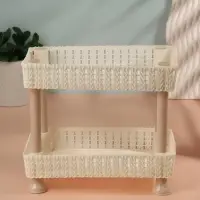 Органайзер для хранения косметики, двухуровневый, 24&times;15&times;20 см, МИКС