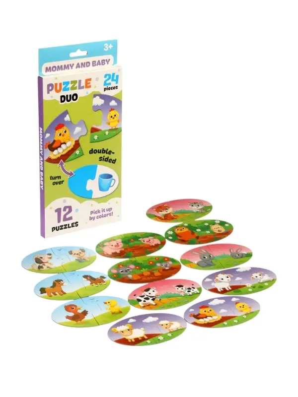 Large DUO puzzle, Mommy and baby, learning the colors Large DUO puzzle, Mommy and baby, learning the colors