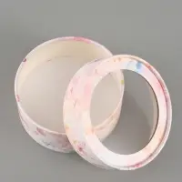 Коробка подарочная тубус с окном &laquo;Бабочки&raquo;, 12&times;12&times;5 см