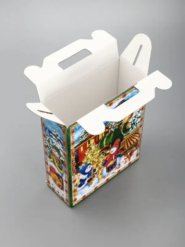 Подарочная новогодняя коробка «Экспресс», для сладких подарков, 16.8×7×25 см Подарочная новогодняя коробка «Экспресс», для сладких подарков, 16.8×7×25 см