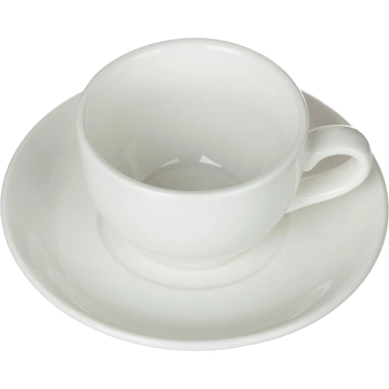 Кофейная пара Chan Wave Classic Шоко, фарфор, белый, 90мл, фк 875