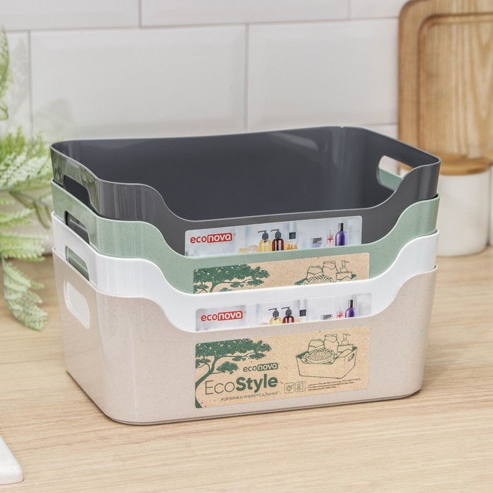 Корзина для хранения Scandi, 3,1 л, 24×17×9 см, цвет МИКС Корзина для хранения Scandi, 3,1 л, 24×17×9 см, цвет МИКС
