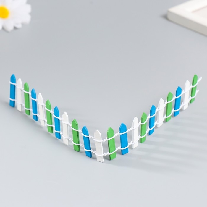 Декор для творчества дерево Декор для творчества дерево "Цветной заборчик" 3х24 см МИКС