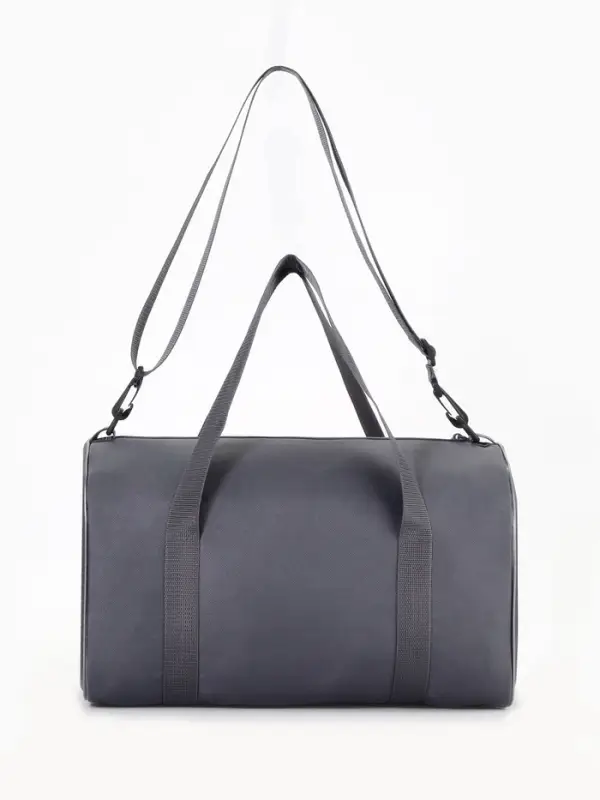 Сумка спортивная на молнии TEXTURA, с подкладкой, длинный ремень, маленький размер, серая