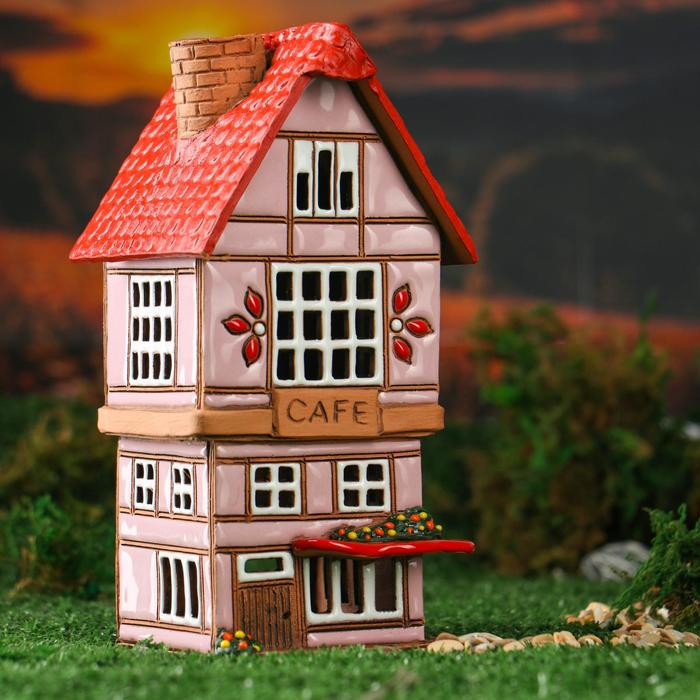 Аромалампа Домик «Кафе», 20 см, ручная работа, микс Аромалампа Домик «Кафе», 20 см, ручная работа, микс