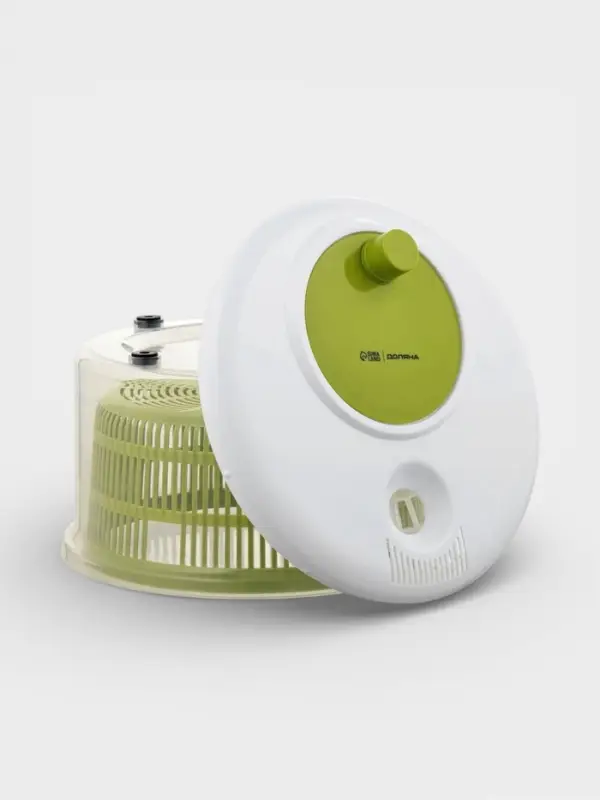 Центрифуга для сушки зелени Доляна Fresh cook, 3.7 л, пластик, белая, зелёная