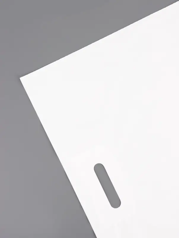 Пакет полиэтиленовый с вырубной ручкой, белый 50&times;60 См, 70 мкм