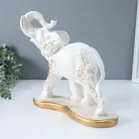 Копилка для денег &laquo;Слон индийский&raquo;, белый с золотом, 35&times;40&times;15 см