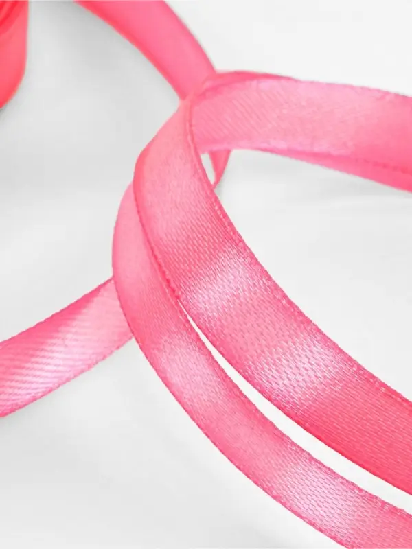 Лента атласная, 10 мм, 23&plusmn;1 м, насыщенно-розовая №05