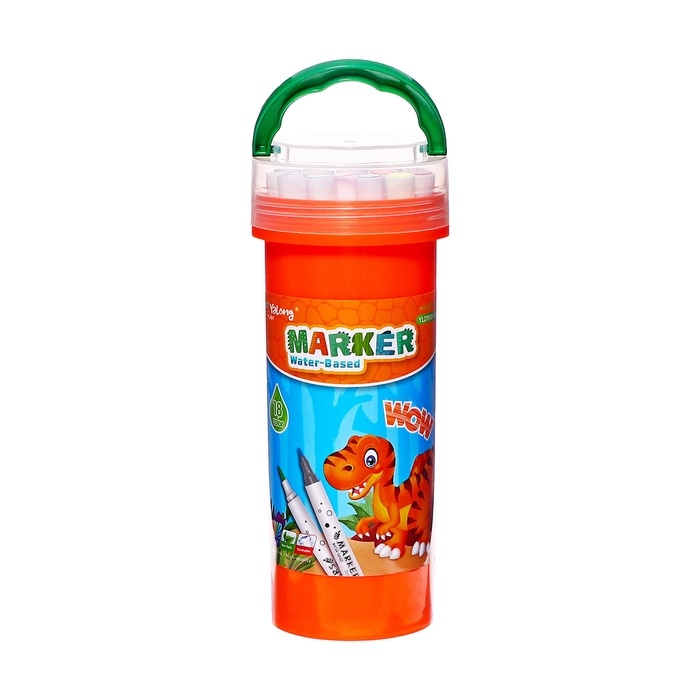 Набор маркеров 24 цвета двусторонние, в пластик тубусе МИКС Набор маркеров 24 цвета двусторонние, в пластик тубусе МИКС