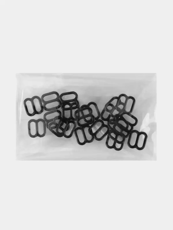 Регулятор для бретелей, металлический, 8 мм, набор 20 шт., чёрный Регулятор для бретелей, металлический, 8 мм, набор 20 шт., чёрный