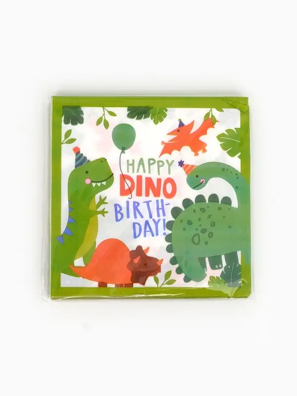 Салфетки бумажные &laquo;Dino birthday&raquo;, 33х33 см, 20 шт