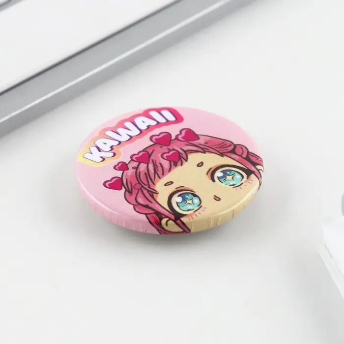 Значок закатной аниме «Каваи», d = 3,8 см Значок закатной аниме «Каваи», d = 3,8 см