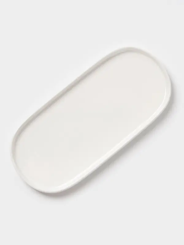 Блюдо сервировочное Magistro White Snow, 24.5&times;11&times;1.5 см, фарфор, белое