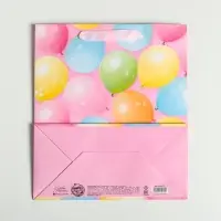 Пакет подарочный ламинированный, упаковка, &laquo;С Днем Рождения!&raquo;, ML 23&times;27&times;11.5 см