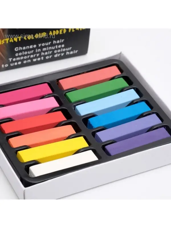 Мелки для волос, 12 шт.