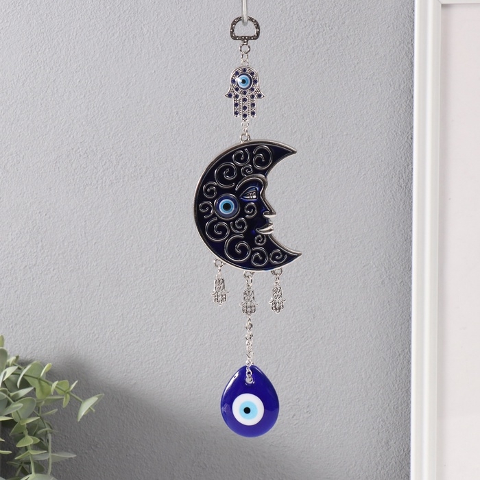 Подвеска от сглаза  Подвеска от сглаза "Месяц и рука Фатимы" 7,5х27 см