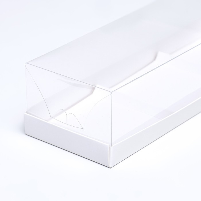 Коробка для муссовых пирожных 3 штуки, 26x8,5x6 Белый Коробка для муссовых пирожных 3 штуки, 26x8,5x6 Белый