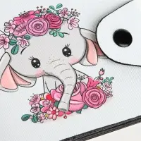 Кошелёк детский &laquo;Слоник&raquo;, маленький, на кнопке, белый