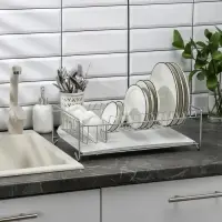 Сушилка для посуды с поддоном, 40&times;23&times;15 см, хром