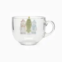 Кружка стеклянная новогодняя &laquo;Мишки в лесу&raquo;, 500 мл