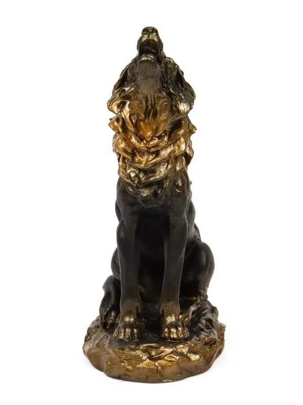 Фигурка &laquo;Волк&raquo;, гипс под бронзу, 11&times;18&times;7 см